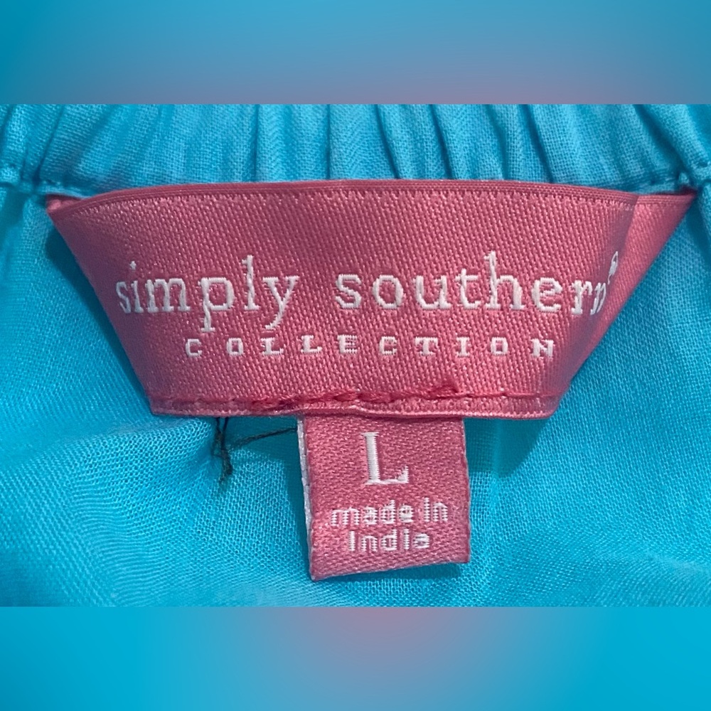 Simply Southern Womens L Solid Blue Midi Dress Boho Summer Fairy Cottagecore - Picture 11 of 14